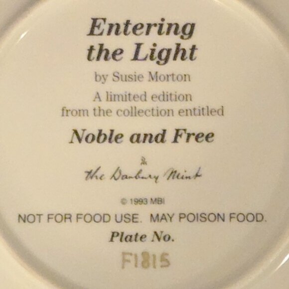 Limited Edition Collectors Plate - 3 Arabian Heads - Entering the Light #F1815 - Picture 4 of 4